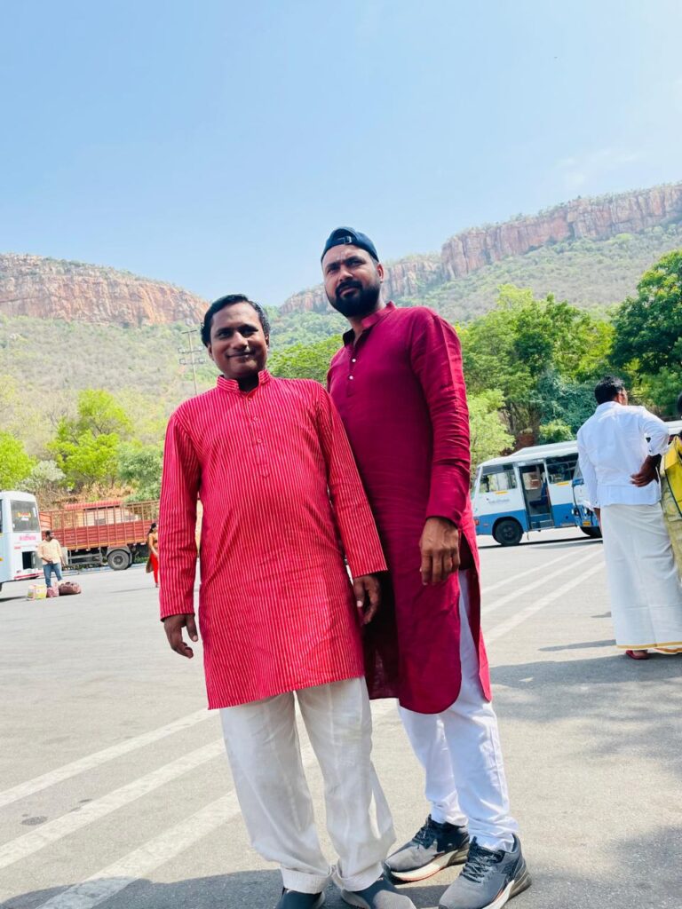 Sunil Prajapati & Vikas at Tirumala Bus Stand_SKP