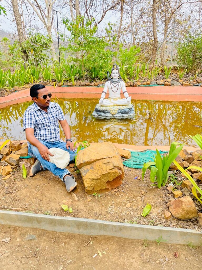 Sunil Prajapati near Pond at Mini Vrindavan Palghar
