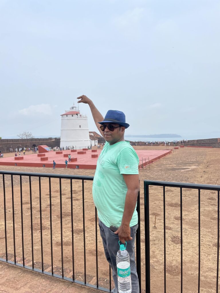 Sunil Prajapati with Colleague at Goa Fort