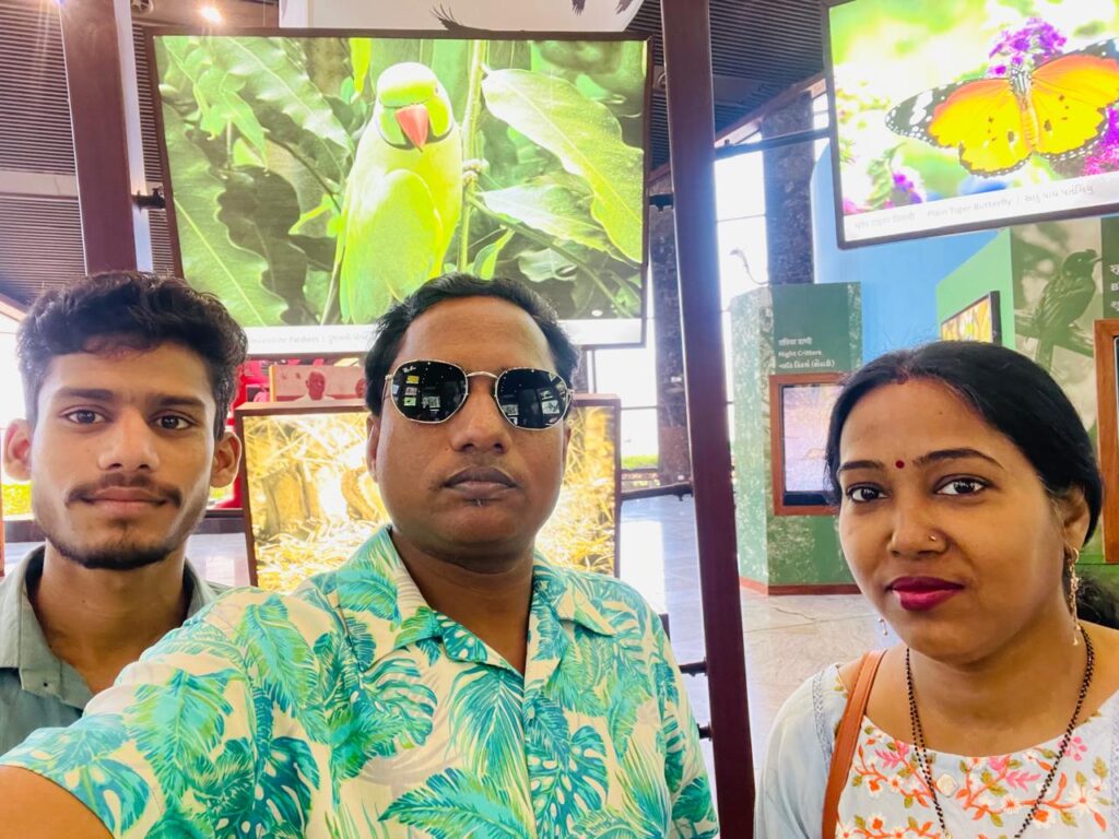 Amit, Sunil Prajapati & Suman inside Statue of Unity