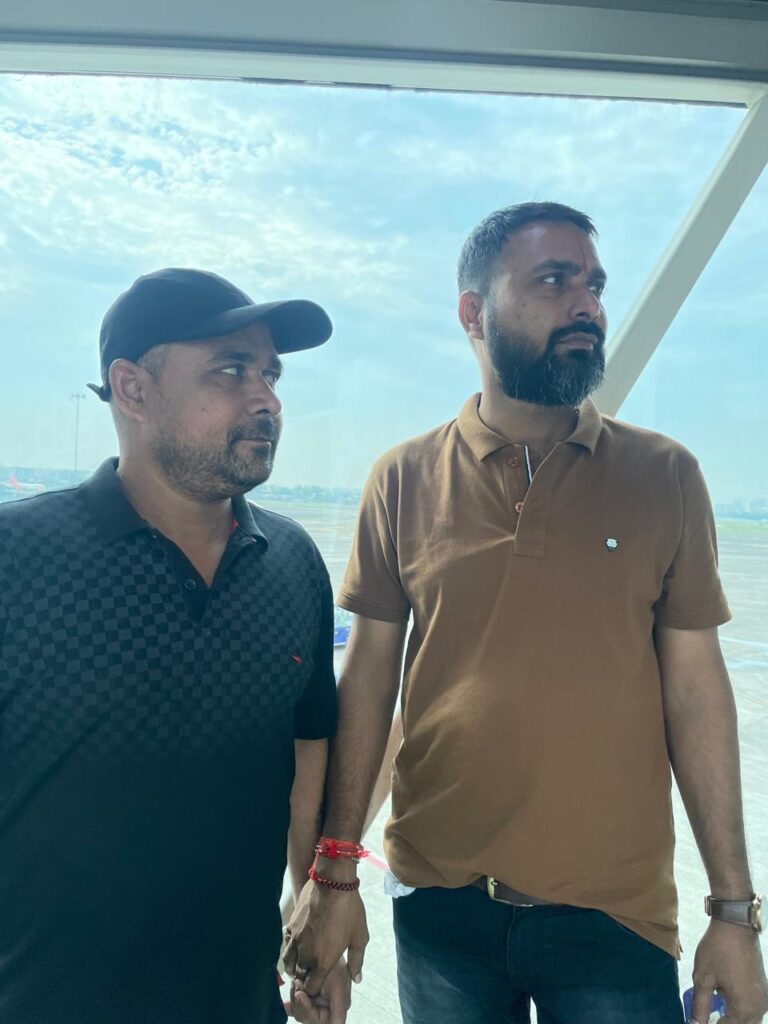 Guru & Vikas waiting for Flight_SKP