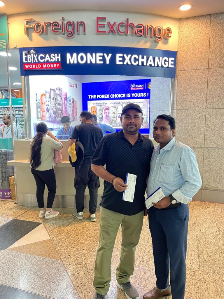 Navneet & Sunil Prajapati at Foreign Exchange Counter