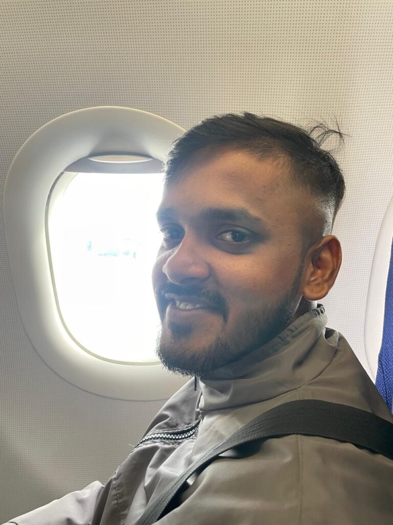 Prasad K inside Flight_SKP