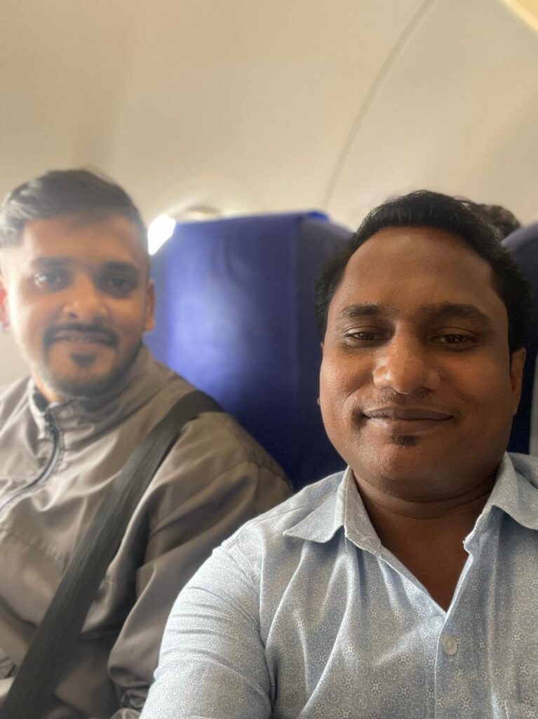 Prasad & Sunil Prajapati inside Flight_SKP