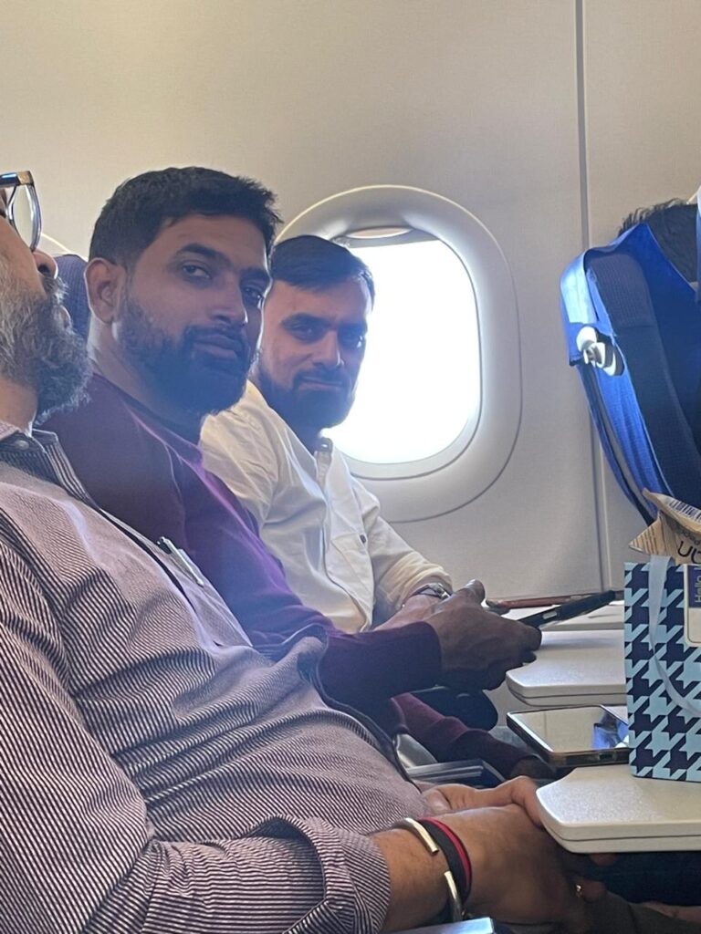 Rohit & Sachin inside the Flight_SKP