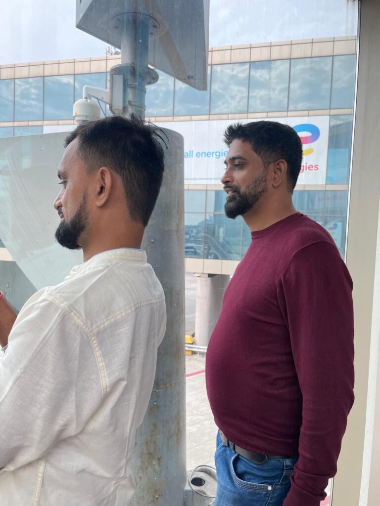 Sachin & Rohit waiting for Flight_SKP