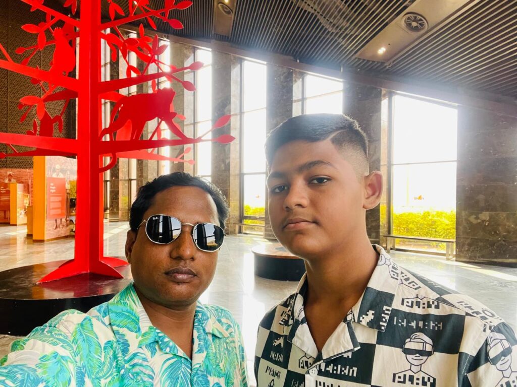 Sunil Prajapati & Aarush inside Statue of Unity