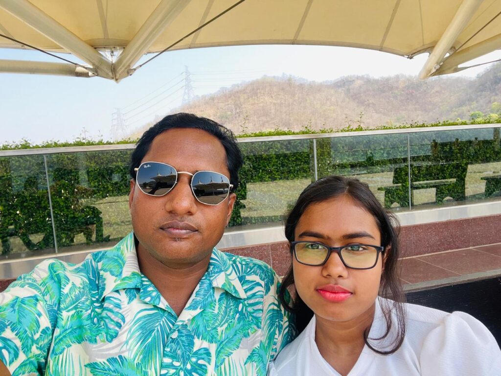 Sunil Prajapati & Kavya inside Statue of Unity