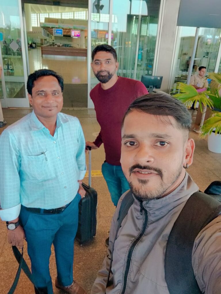 Sunil Prajapati, Rohit & Prasad at Mumbai Airport