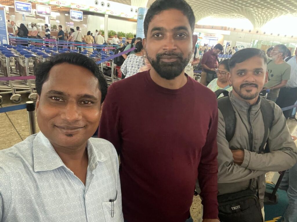 Sunil Prajapati, Rohit & Prasad at Mumbai Airport_SKP