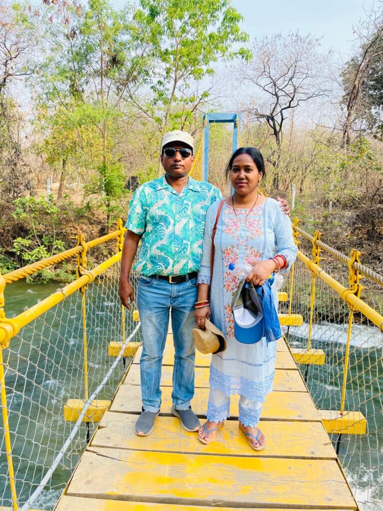 Sunil Prajapati & Suman Prajapati Over a Dam at Park, Gujrat