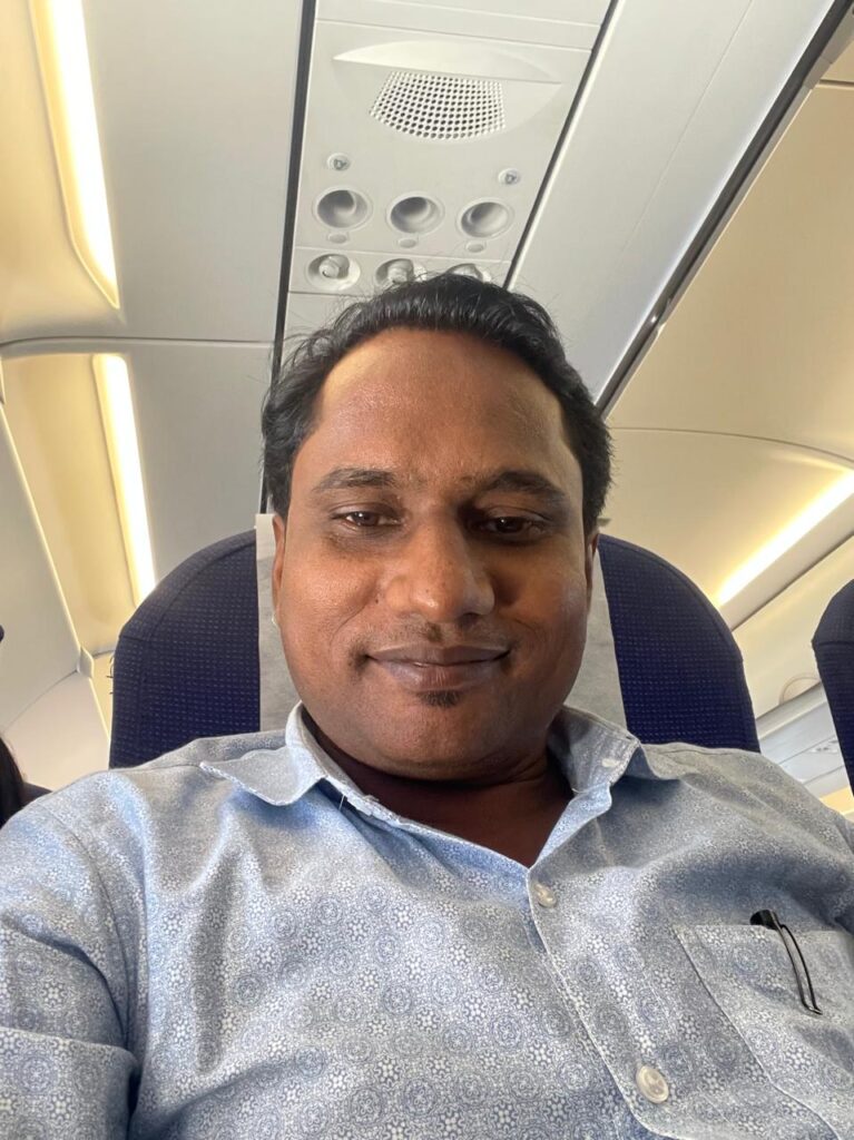 Sunil Prajapati's Selfie inside the Flight