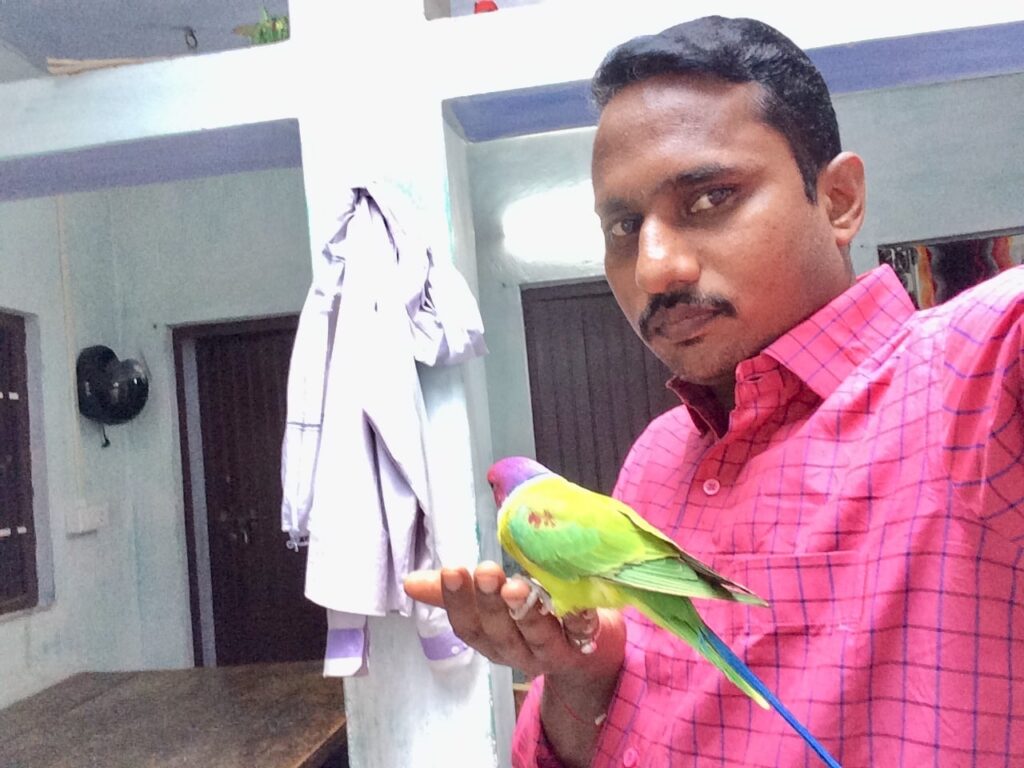 SKP Sunil Prajapati taking Selfie with Parrot UP