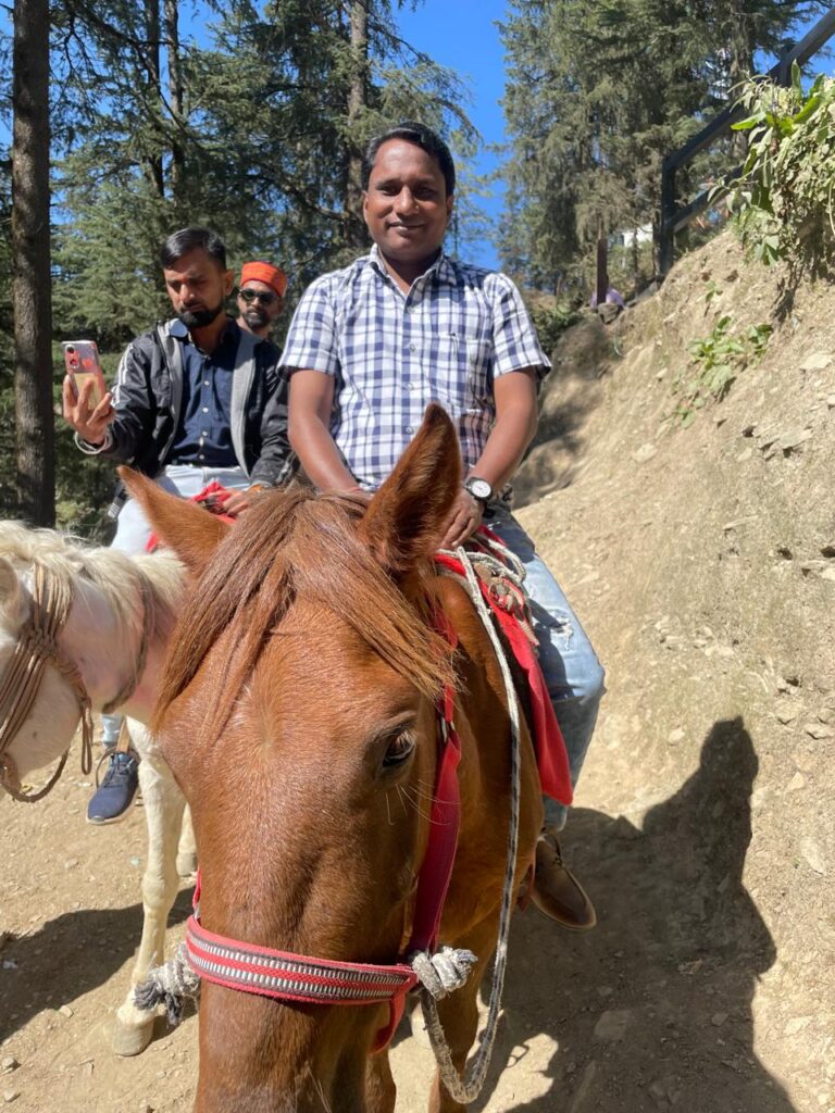 SKP Sunil Kumar Prajapati rides the Horse