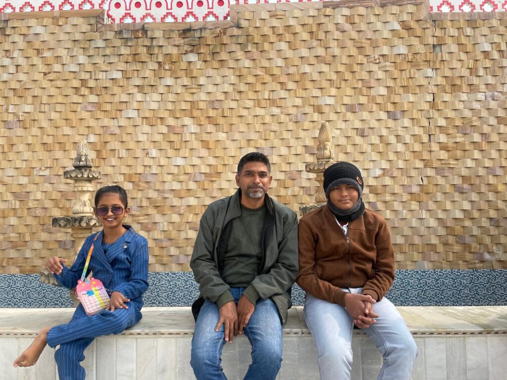 SKP Aastha Rohit & Aarush at Temple Mahalaxmi Sikar