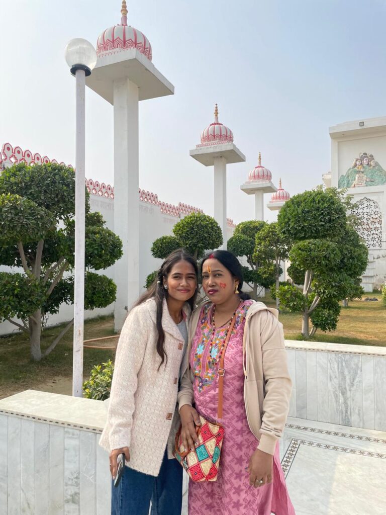 SKP Princy & Suman at Temple Mahalaxmi Sikar