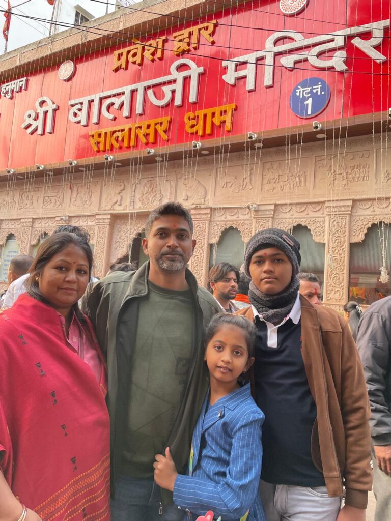 SKP Rohit Family at Shri Balaji Mandir, Salasar