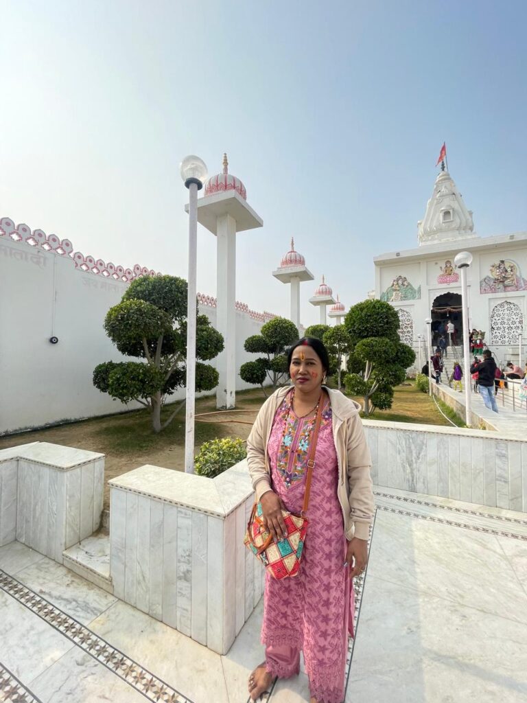 SKP Suman at Temple Mahalaxmi Sikar