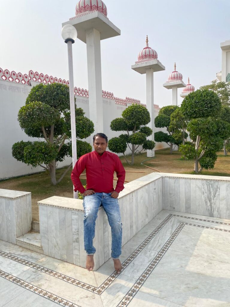 SKP Sunil Prajapati at Temple Mahalaxmi Sikar