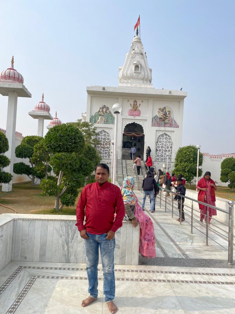 SKP Sunil at Temple Mahalaxmi Sikar